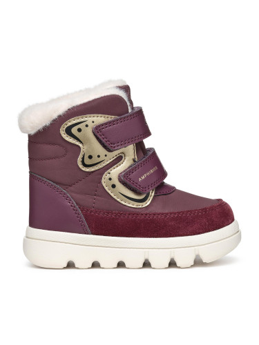 Зимни обувки Geox B Willaboom Girl B A B365AA 0FU22 C8290 M Prune/Platinum
