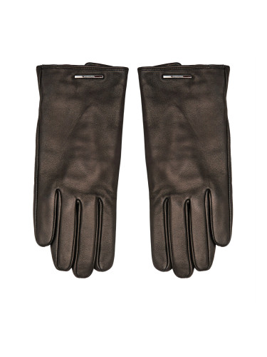 Мъжки ръкавици Calvin Klein Modern Bar Leather Gloves K50K511017 Черен