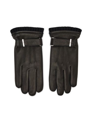 Мъжки ръкавици Calvin Klein Leather Rivet Gloves K50K507425 Черен