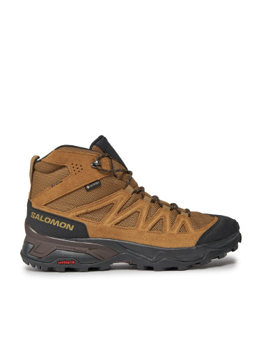 Туристически Salomon X Ward Leather Mid GORE-TEX L47181800 Кафяв