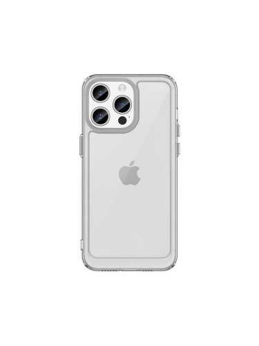 Прозрачен гръб с гел рамка Outer Space - iPhone 15 Pro Max прозрачен