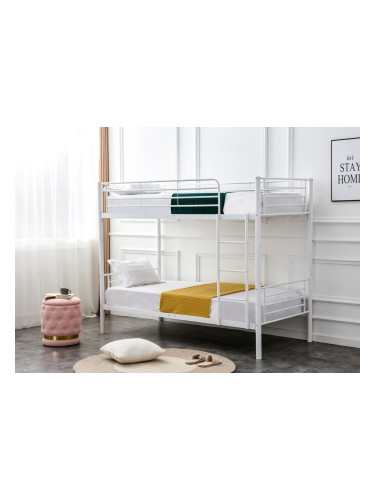 Двуетажно легло с възможност за две единични легла - бяло