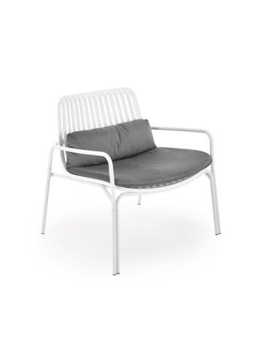 Градинско кресло - бяло/сиво