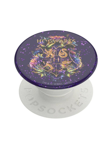 Оригинален попсокет PopSockets® PopGrip License Glitter Hogwarts Floral, Многоцветен