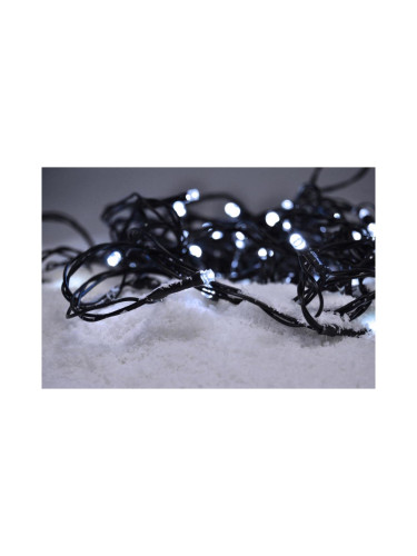 Solight 1V53-W - LED коледен гирлянд 50 LED/8 функции/3xAA 8м IP44 студена бяла