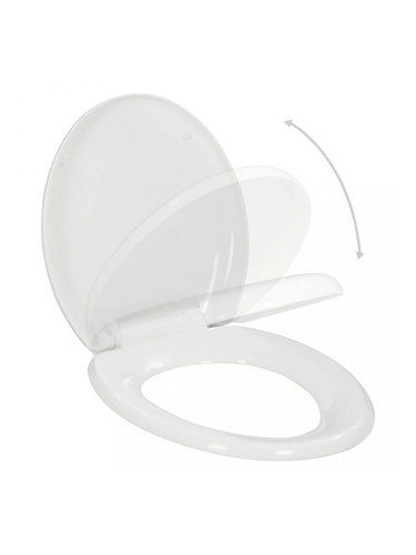 Sonata Тоалетна седалка, плавно затваряне, бърз монтаж/демонтаж, бяла
