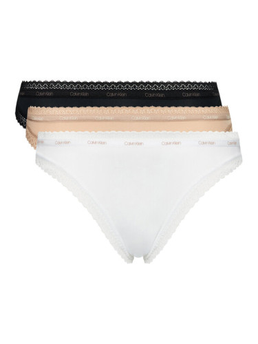 Calvin Klein Underwear Комплект 3 чифта класически бикини 000QD3804E Цветен