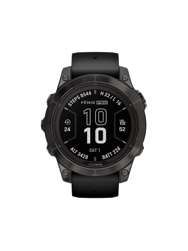 Смарт часовник Garmin Fenix 7 Pro Sapphire Solar Edition Carbon Grey DLC Titanium/Black 010-02777-11