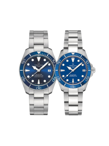 Комплект часовници за двойки Certina DS Action Diver C032.807.11.041.00 & C032.007.11.041.00