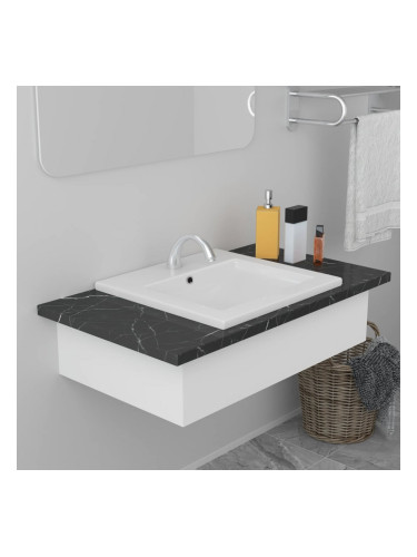 Sonata Мивка за вграждане, 42x39x18 см, керамична, бяла