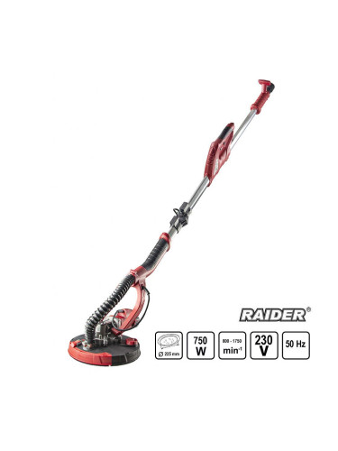 Шлайфмашина / Жираф за стени и тавани 750W, 225 мм, RAIDER RD-DS08