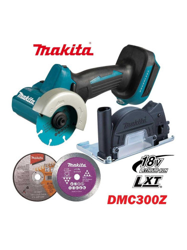 Мини акумулаторен ъглошлайф, Makita DMC300Z, 18V, LXT, 76 мм, безчетков мотор
