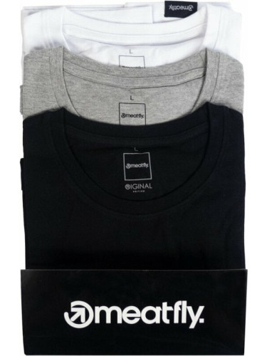 Meatfly Logo Multipack Black/Grey Heather/White M Тениска