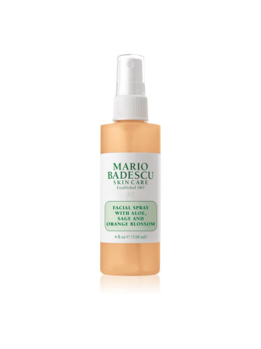 Mario Badescu Facial Spray with Aloe, Sage and Orange Blossom енергизираща хидратираща мъгла за лице 118 мл.
