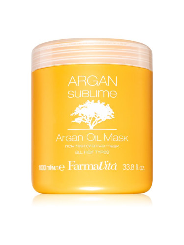 FarmaVita Argan Sublime регенерираща и хидратираща маска за коса. 1000 мл.
