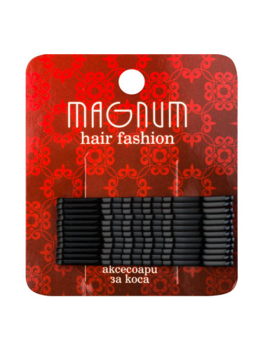 Magnum Hair Fashion фиби за коса черна 12 бр.