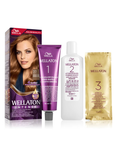 Wella Wellaton Intense перманентната боя за коса с арганово масло цвят 7/7 Deep Brown 1 бр.