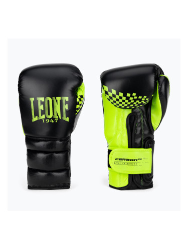 Leone Carbon22 черно-зелени боксови ръкавици GN222