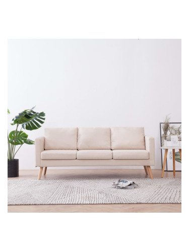 Sonata 3-местен диван, текстил, кремав