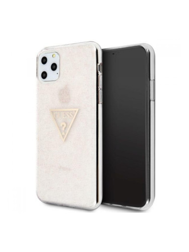 Гръб Guess Glitter Triangle за Apple iPhone 11 Pro, GUHCN58SGTLPI, Розов