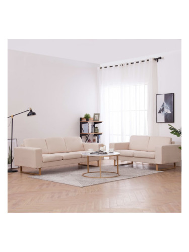 Sonata Комплект дивани, 2 части, текстил, кремав