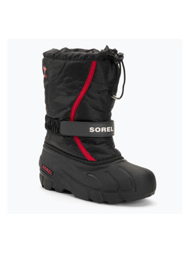 Sorel Flurry Dtv черни/ярко червени юношески ботуши за сняг