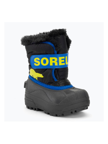 Детски ботуши за сняг Sorel Snow Commander черни/супер сини