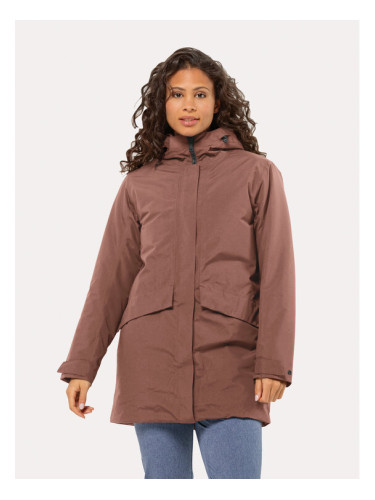 Jack Wolfskin Зимно яке Tempelhof Coat 1116151 Бордо Regular Fit