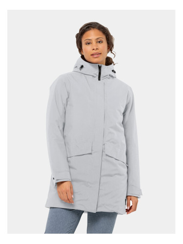 Jack Wolfskin Зимно яке Tempelhof Coat 1116151 Сив Regular Fit