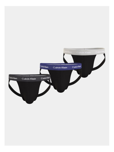 Calvin Klein Underwear Комплект 3 чифта слипове Jock Strap 000NB3363A Черен