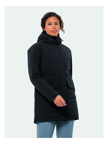 Jack Wolfskin Зимно яке Tempelhof Coat 1116151 Черен Regular Fit