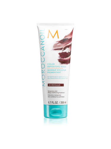 Moroccanoil Color Depositing нежна подхранваща маска без перманентни цветови пигменти Bordeaux 200 мл.