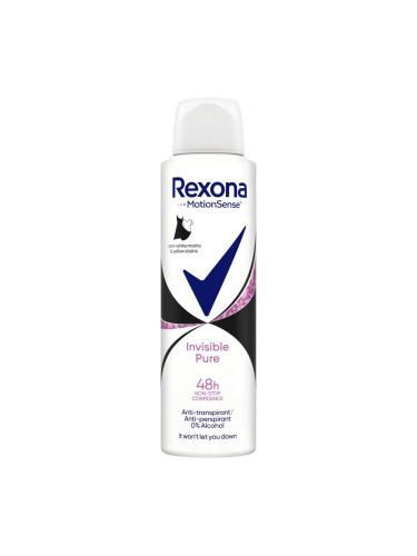Rexona MotionSense Invisible Pure 48H Антиперспирант за жени 150 ml