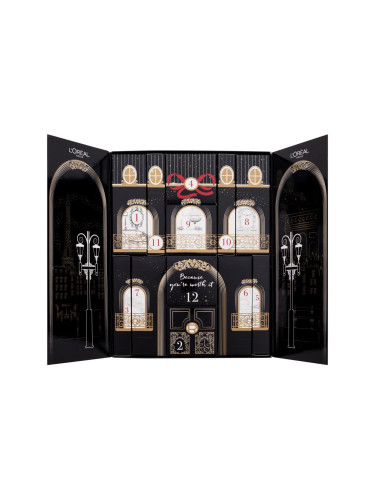 L'Oréal Paris Maison Advent Calendar Подаръчен комплект спирала 1 бр + молив за устни 2 бр + руж 1 бр + бронзант 1 бр + червило 3 бр + очна линия 2 бр +  маска за очи 1 бр + околочен крем 1 бр