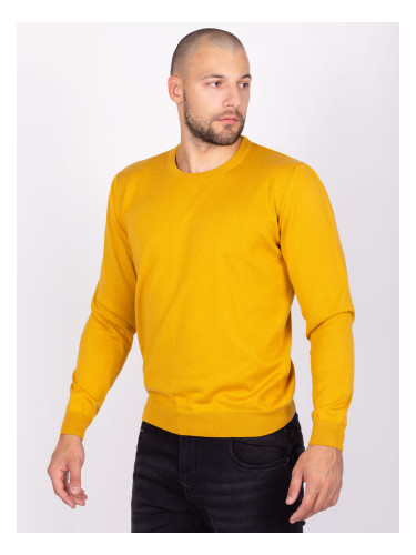 Пуловер в цвят горчица