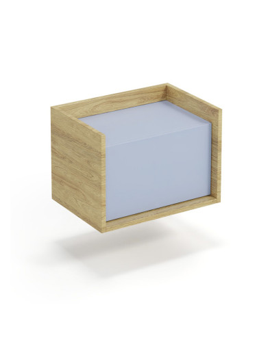 Нисък шкаф, корпус - естествена хикори/син хоризонт