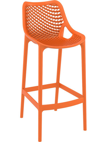 Бар стол  45/53/105см- полипропилен с фибро стъкло, оранжев