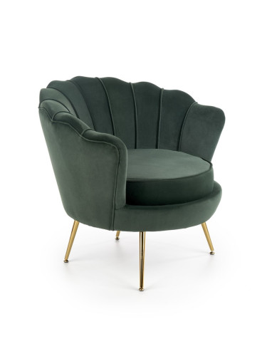 Кресло - тъмно зелено/златисто