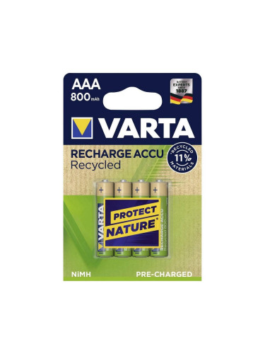 Varta 5681 - 4 бр. акумулаторна батерия ACCU RECYCLED AAA Ni-MH/800mAh/1,2V