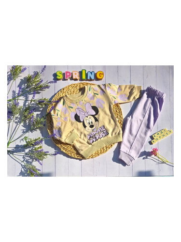 Бебешки памучен комплект Purple Girl