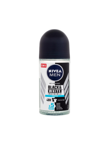 Nivea Men Invisible For Black & White Fresh 48h Антиперспирант за мъже 50 ml