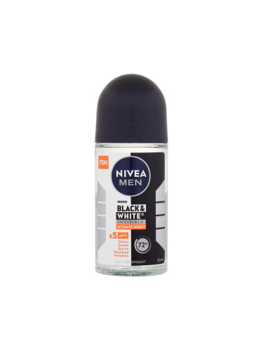 Nivea Men Invisible For Black & White Ultimate Impact 72h Антиперспирант за мъже 50 ml