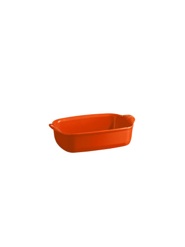 Керамична тава EMILE HENRY INDIVIDUAL OVEN DISH правоъгълна - 22 х 15 см - цвят оранжев