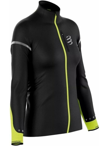 Compressport Hurricane Windproof Jacket Flash W Black/Fluo Yellow S Яке за бягане