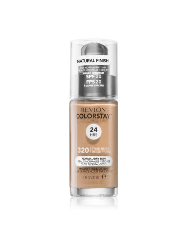 Revlon Cosmetics ColorStay™ SPF 20 дълготраен фон дьо тен за нормална към суха кожа цвят 320 True Beige 30 мл.