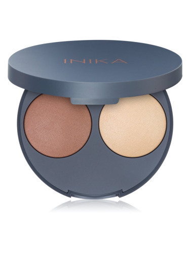 INIKA Organic Contour Duo пудра за контуриране на лицето цвят Teak 5 гр.