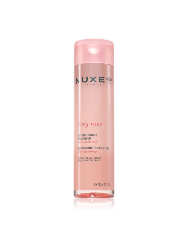Nuxe Very Rose Refreshing Tonic Lotion освежаващ тоник за всички типове кожа на лицето 200 мл.