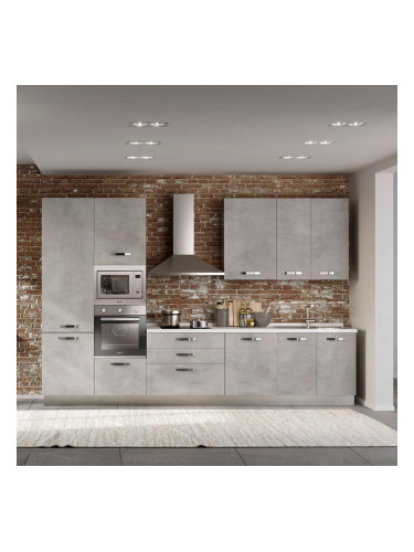 СИВА БЛОК КУХНЯ ВАНИА 360/60/240 СМ С  ВКЛЮЧЕН ПЛОТ, ВОДОБРАН, МИВКА И ЕЛЕКТРОУРЕДИ CANDY,