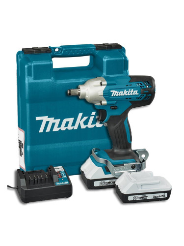 Гайковерт акумулаторен, ударен, Makita TW202D001, 18V, G-series, 2x2Ah, 1/2", 200Nm