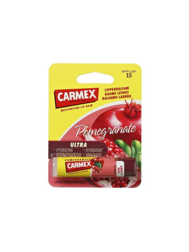 Carmex Ultra Moisturising Lip Balm Pomegranate SPF15 Балсам за устни за жени 4,25 гр